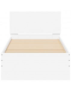 Giroletto con Testiera e LED Bianco 90x200 cm 2