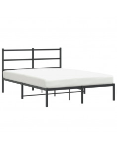 Giroletto con Testiera in Metallo Nero 135x190 cm 2