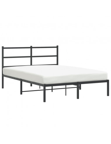 Giroletto con Testiera in Metallo Nero 135x190 cm