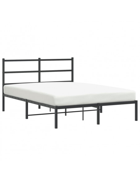 Giroletto con Testiera in Metallo Nero 135x190 cm