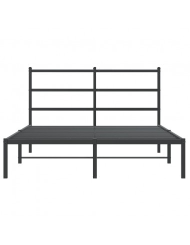 Giroletto con Testiera in Metallo Nero 135x190 cm