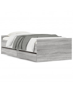 Giroletto con Cassetti Grigio Sonoma 90x190 cm 2