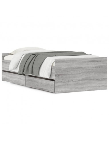 Giroletto con Cassetti Grigio Sonoma 90x190 cm