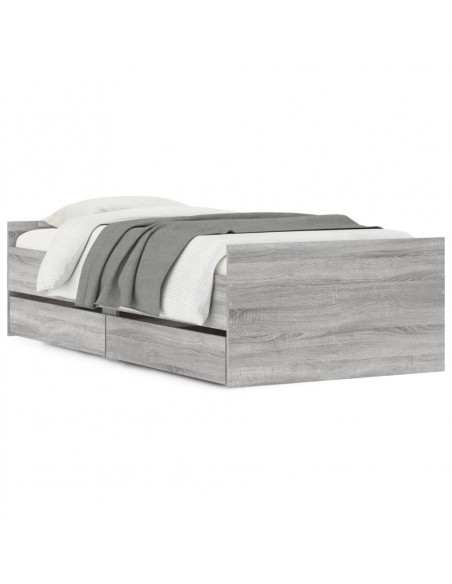 Giroletto con Cassetti Grigio Sonoma 90x190 cm