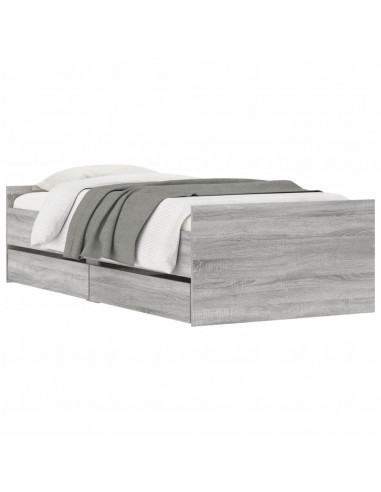 Giroletto con Cassetti Grigio Sonoma 90x190 cm