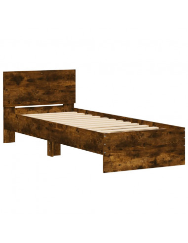 Giroletto con Testiera Rovere Fumo 75x190 cm Legno Multistrato