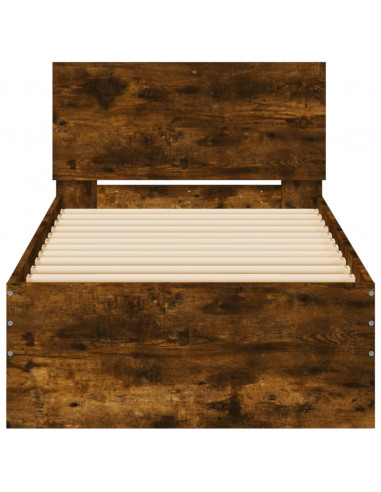 Giroletto con Testiera Rovere Fumo 75x190 cm Legno Multistrato