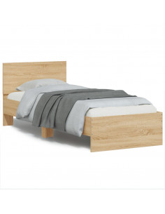 Giroletto con Testiera Rovere Sonoma 75x190cm Legno Multistrato 2