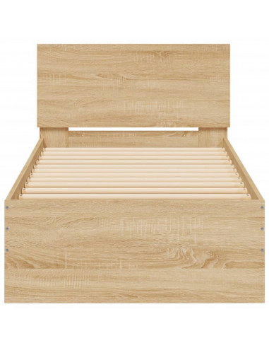 Giroletto con Testiera Rovere Sonoma 75x190cm Legno Multistrato