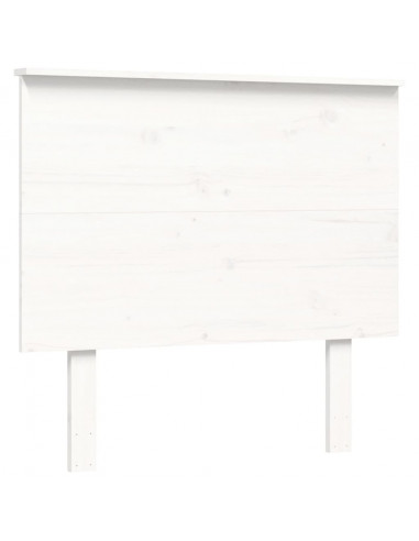 Giroletto con Testiera Bianco 100x200 cm in Legno Massello