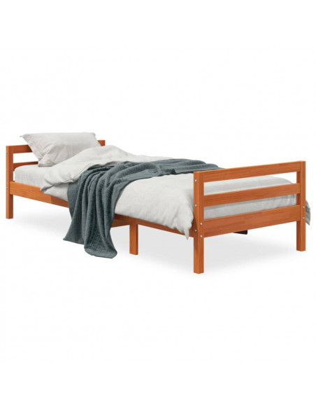 Giroletto Marrone Cera 90x200 cm in Legno Massello di Pino