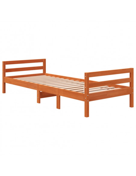 Giroletto Marrone Cera 90x200 cm in Legno Massello di Pino