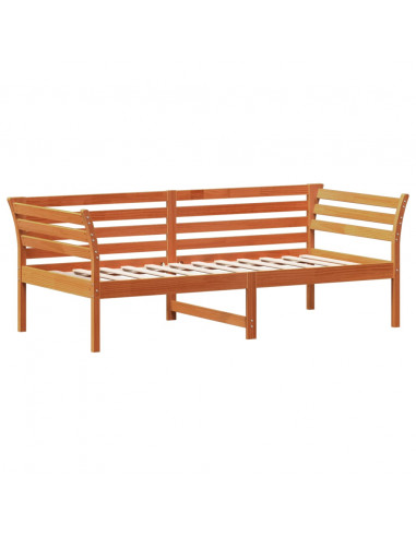 Dormeuse Marrone Cera 75x190 cm in Legno Massello di Pino