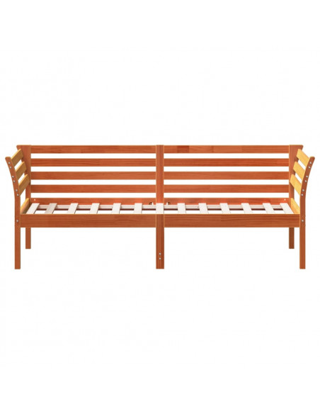Dormeuse Marrone Cera 75x190 cm in Legno Massello di Pino