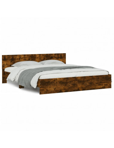 Giroletto con Testiera Rovere Fumo 180x200 cm