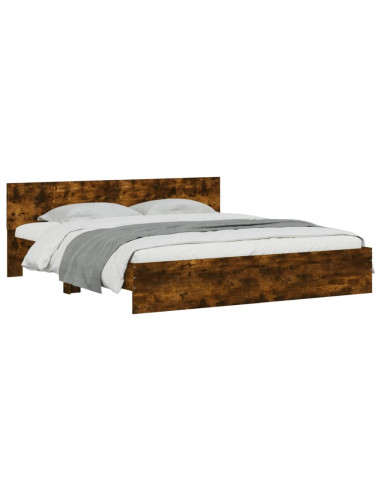 Giroletto con Testiera Rovere Fumo 180x200 cm