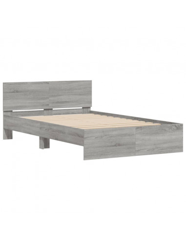 Giroletto con Testiera Grigio Sonoma 120x200 cm