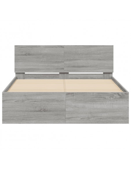 Giroletto con Testiera Grigio Sonoma 120x200 cm