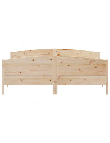 Giroletto con Testiera 200x200 cm in Legno Massello di Pino