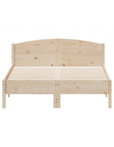 Letto senza Materasso 140x190 cm in Legno Massello di Pino