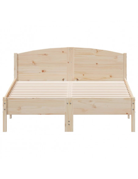 Letto senza Materasso 140x190 cm in Legno Massello di Pino