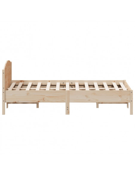 Giroletto con Testiera 140x190 cm in Legno Massello di Pino