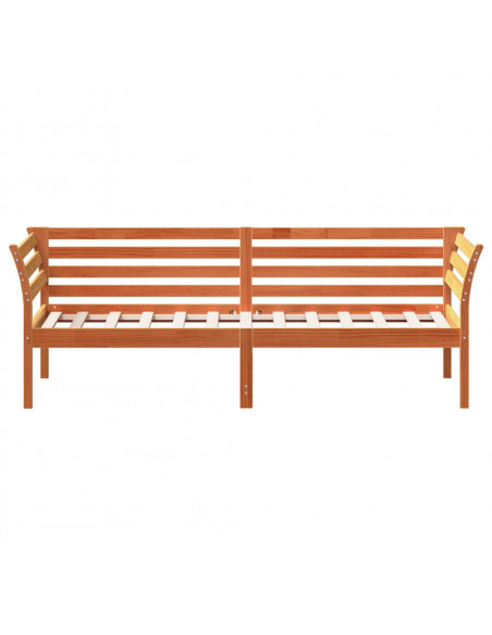 Dormeuse Marrone Cera 80x200 cm in Legno Massello di Pino