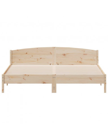 Giroletto con Testiera 200x200 cm in Legno Massello di Pino