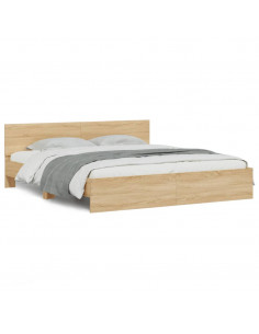 Giroletto con Testiera Rovere Sonoma 200x200 cm 2