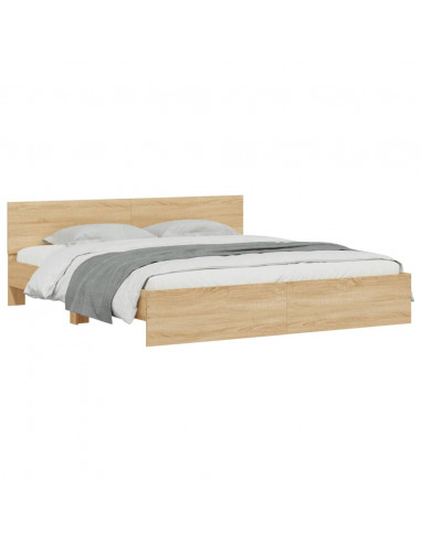 Giroletto con Testiera Rovere Sonoma 200x200 cm