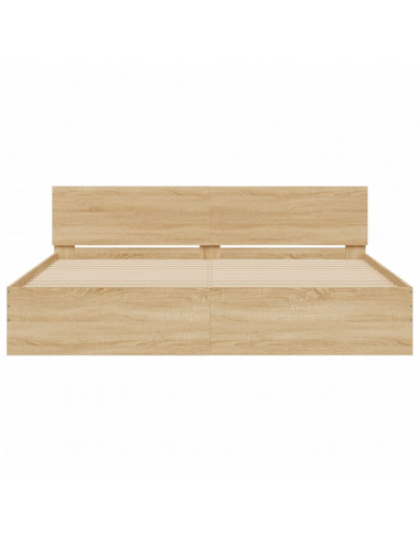 Giroletto con Testiera Rovere Sonoma 200x200 cm