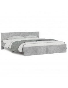 Giroletto con Testiera Grigio Cemento 200x200 cm 2