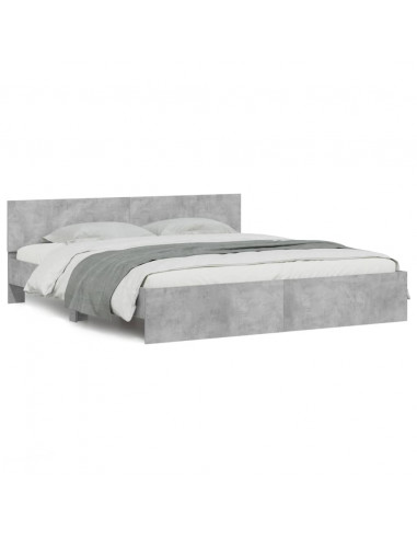 Giroletto con Testiera Grigio Cemento 200x200 cm