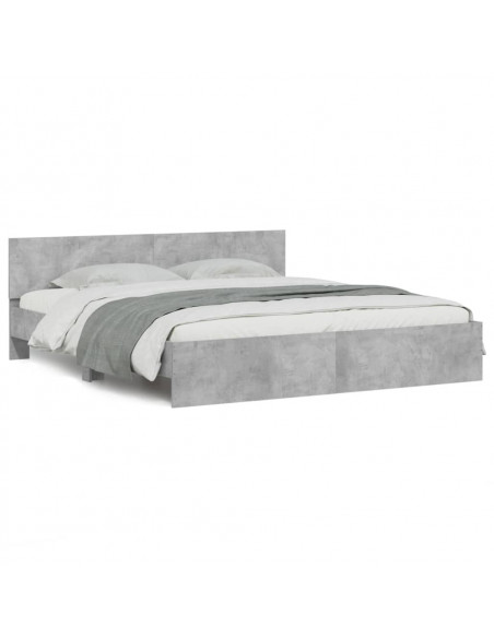 Giroletto con Testiera Grigio Cemento 200x200 cm