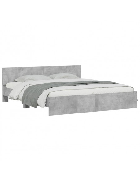 Giroletto con Testiera Grigio Cemento 200x200 cm