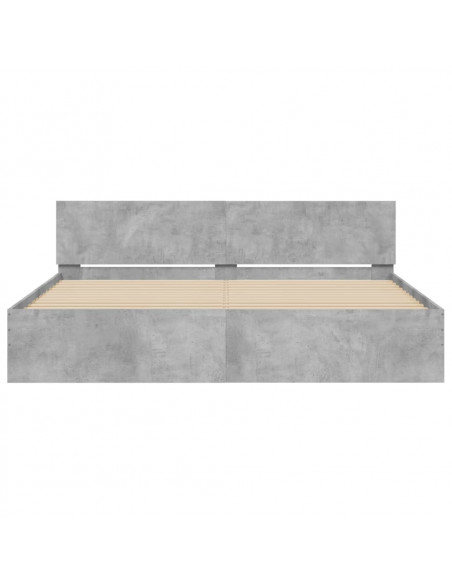 Giroletto con Testiera Grigio Cemento 200x200 cm