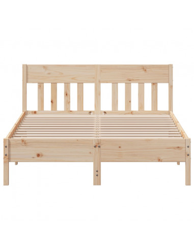 Giroletto con Testiera 160x200 cm in Legno Massello di Pino