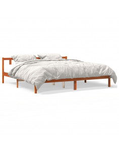 Giroletto Marrone Cera 180x200 cm in Legno Massello di Pino 2