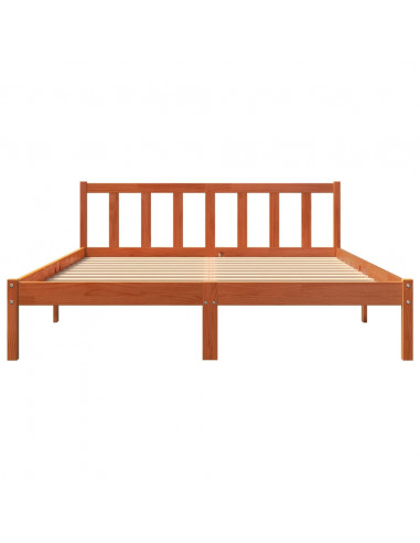 Giroletto senza Materasso Marrone Cera 160x200 cm Legno di Pino