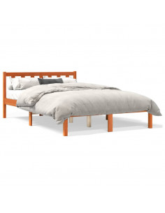 Giroletto Marrone Cera 140x190 cm in Legno Massello di Pino 2