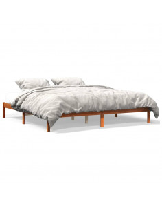 Giroletto Marrone Cera 200x200 cm in Legno Massello di Pino 2