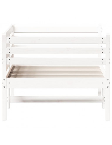 Dormeuse Bianca 75x190 cm in Legno Massello di Pino