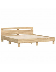 Giroletto Testiera Rovere Sonoma 180x200 cm Legno Multistrato 2