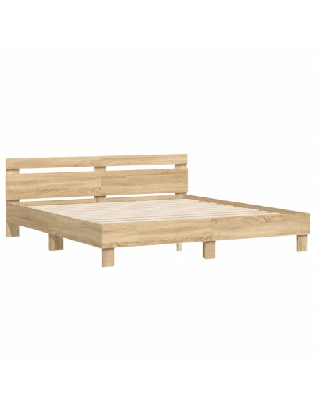 Giroletto Testiera Rovere Sonoma 180x200 cm Legno Multistrato