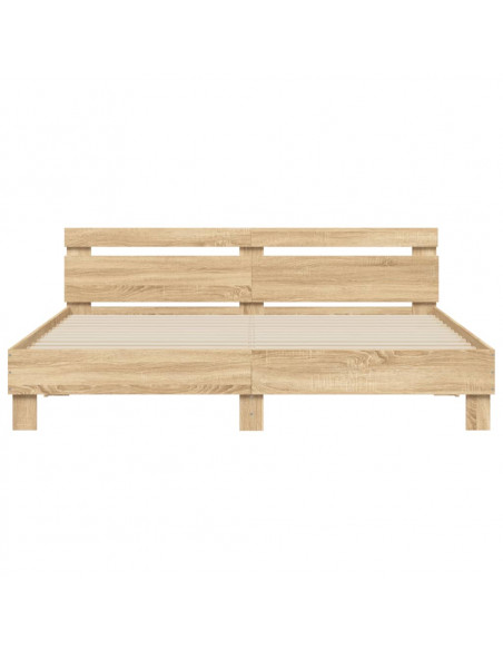 Giroletto Testiera Rovere Sonoma 180x200 cm Legno Multistrato