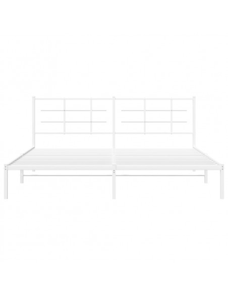 Giroletto con Testiera Metallo Bianco 193x203 cm