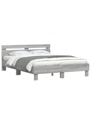 Giroletto Testiera Grigio Sonoma 140x200 cm Legno Multistrato