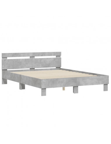 Giroletto Testiera Grigio Cemento 140x200 cm Legno Multistrato