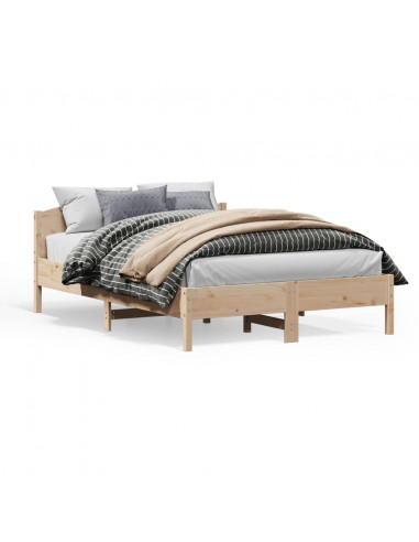 Giroletto con Testiera 150x200 cm in Legno Massello di Pino