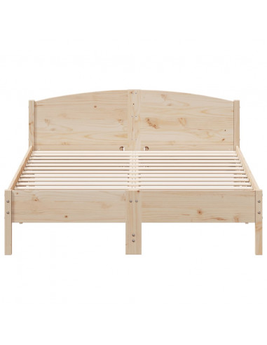 Giroletto con Testiera 150x200 cm in Legno Massello di Pino